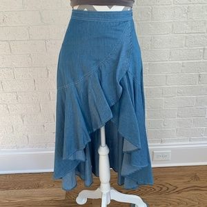 Long Chambray Skirt